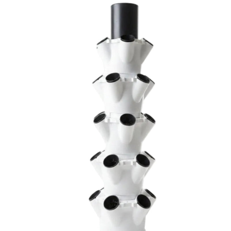 V-GRO 5-Tier Growing Tower planted with leafy greens and herbs